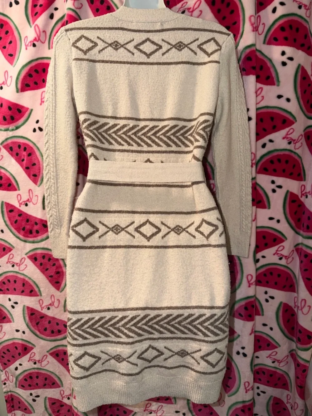 🤎 Lucky Brand Long Sleeve Belted Sweater Dress - Picture 4 of 7